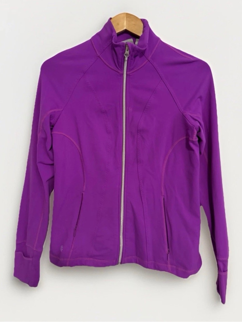 Athleta Hope 2 Jacket Purple Long Sleeve Women’s Medium Thumbholes Running Yoga